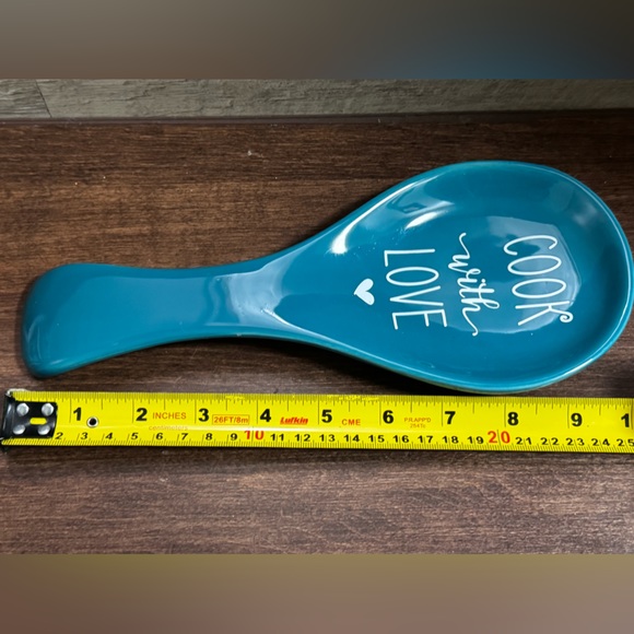 Ceramic Spoon Rest COOK WITH LOVE - NEW - Picture 5 of 5